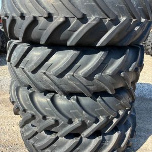 GOOD USED 420/85R38 MICHELIN TIRES ON 12 BOLT RIMS - 420/85R38